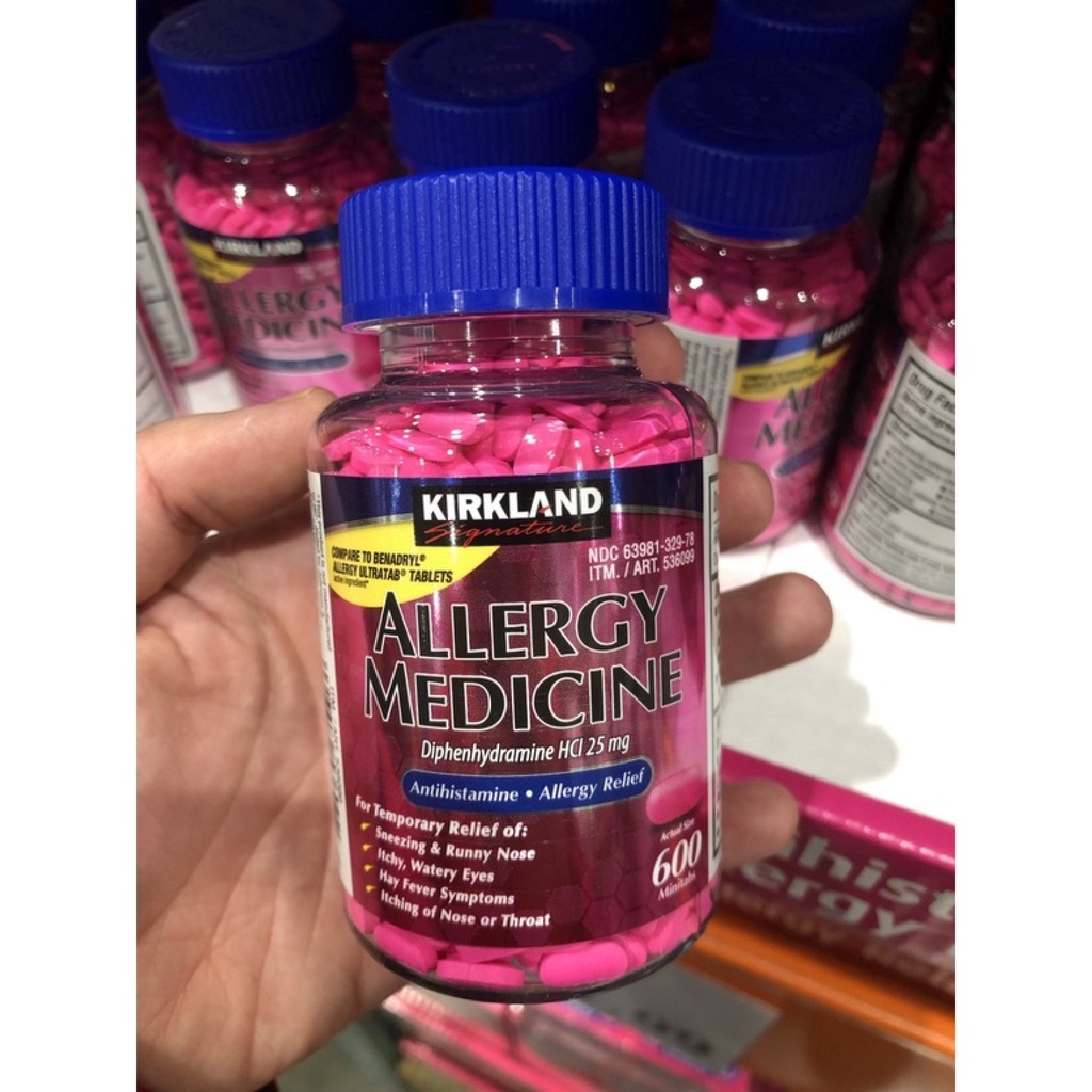 Kirkland Signature Allergy Medicine 25 mg. 600 Minitabs Shopee