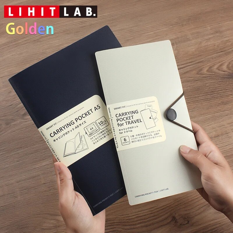 72e Lihit Lab. Carrying Pocket for TRAVEL, The A4 Paper Threefold