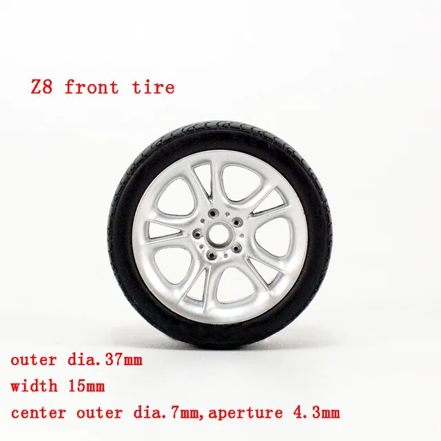 988 4pcs 1/18 Car Model Tires M3 E92 750Li Z8 118 MINI Toy Car Plastic