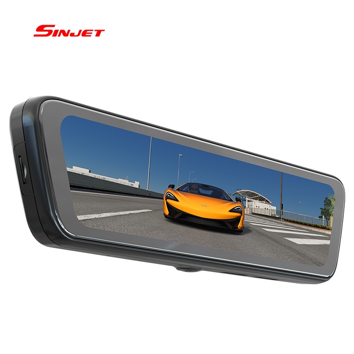 Sinjet 8.2 Inch Touch Screen Blind Spot Mirrors Dash Cam Front and Rear ...