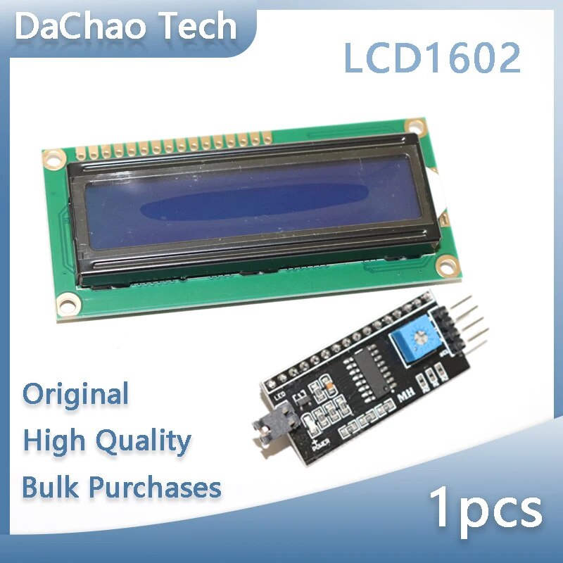 25r LCD1602 LCD1602+I2C Module Blue Screen PCF8574 IIC/I2C Adapter ...