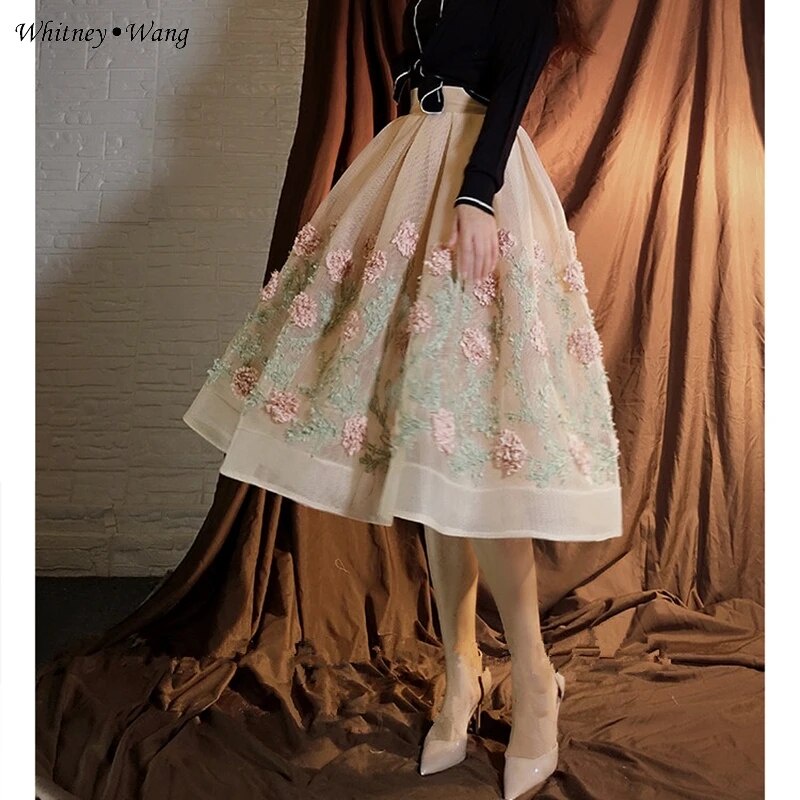 13t Whitney Wang Designer Style 2022 Spring Fashion Elegant 3d Florals Embroidery Ball Gown Sk 2837