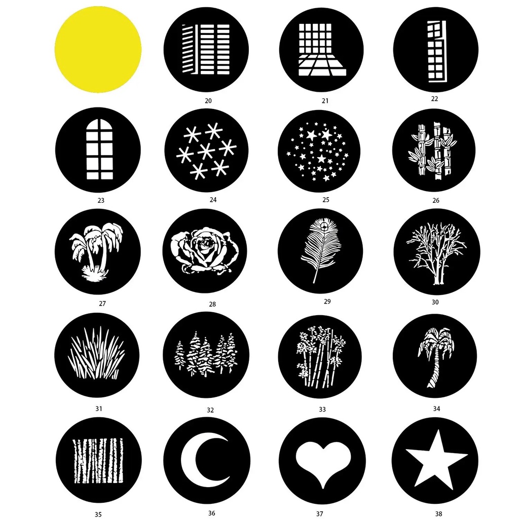 59M DIY Optical Conical Snoot Background Light Effect Projection Film