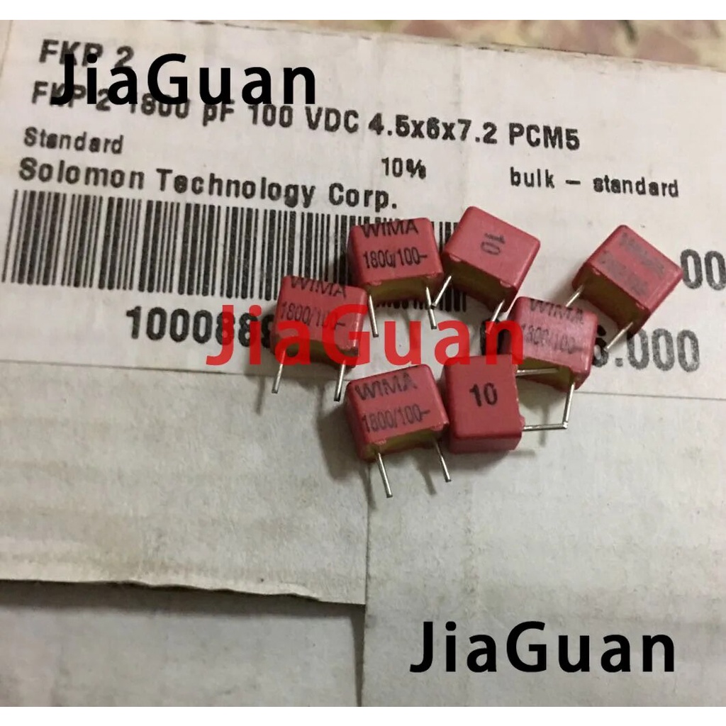 19Z 10PCS/20PCS NEW RED WIMA FKP2 1800PF 100V P5MM Audio 182/100v hot ...