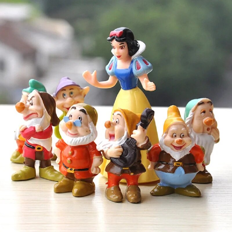 40z Disney Snow White and the Seven Dwarfs Kawaii Anime Action Figure ...