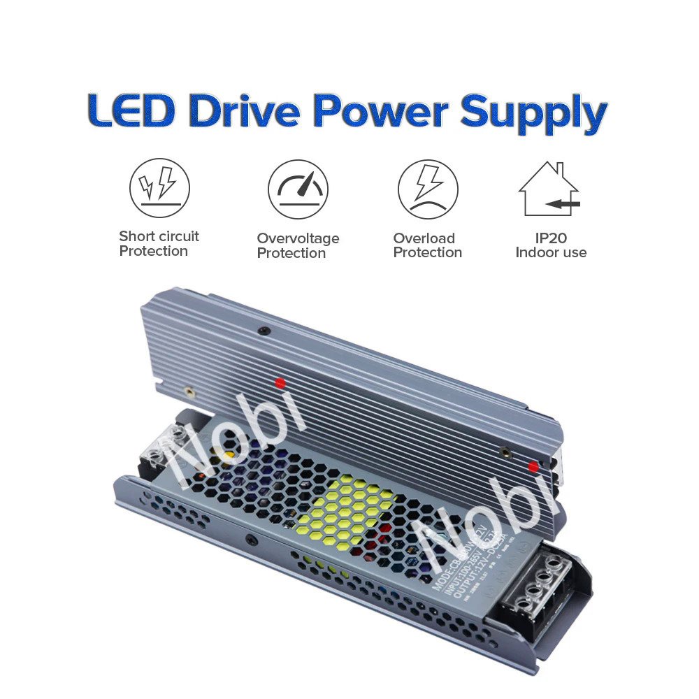 12V 24V Power Supply 300W Ultra Thin Small Size LED Driver AC DC ...