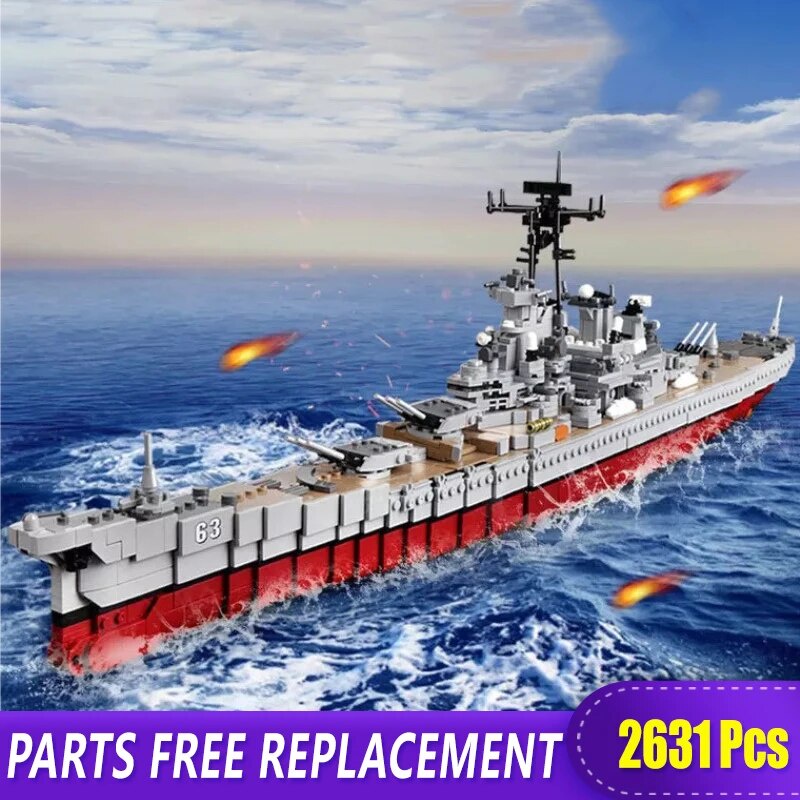 72n XB-06030 WW2 Military Series The Missouri Battleship Set Building ...