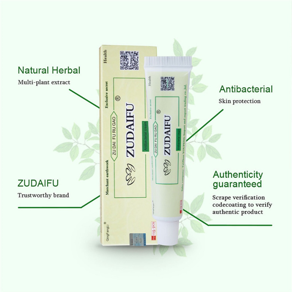 Zudaifu Eczema Psoriasis Treatment Cream Topical Medicated Chinese Traditional Herbs Antifungal 