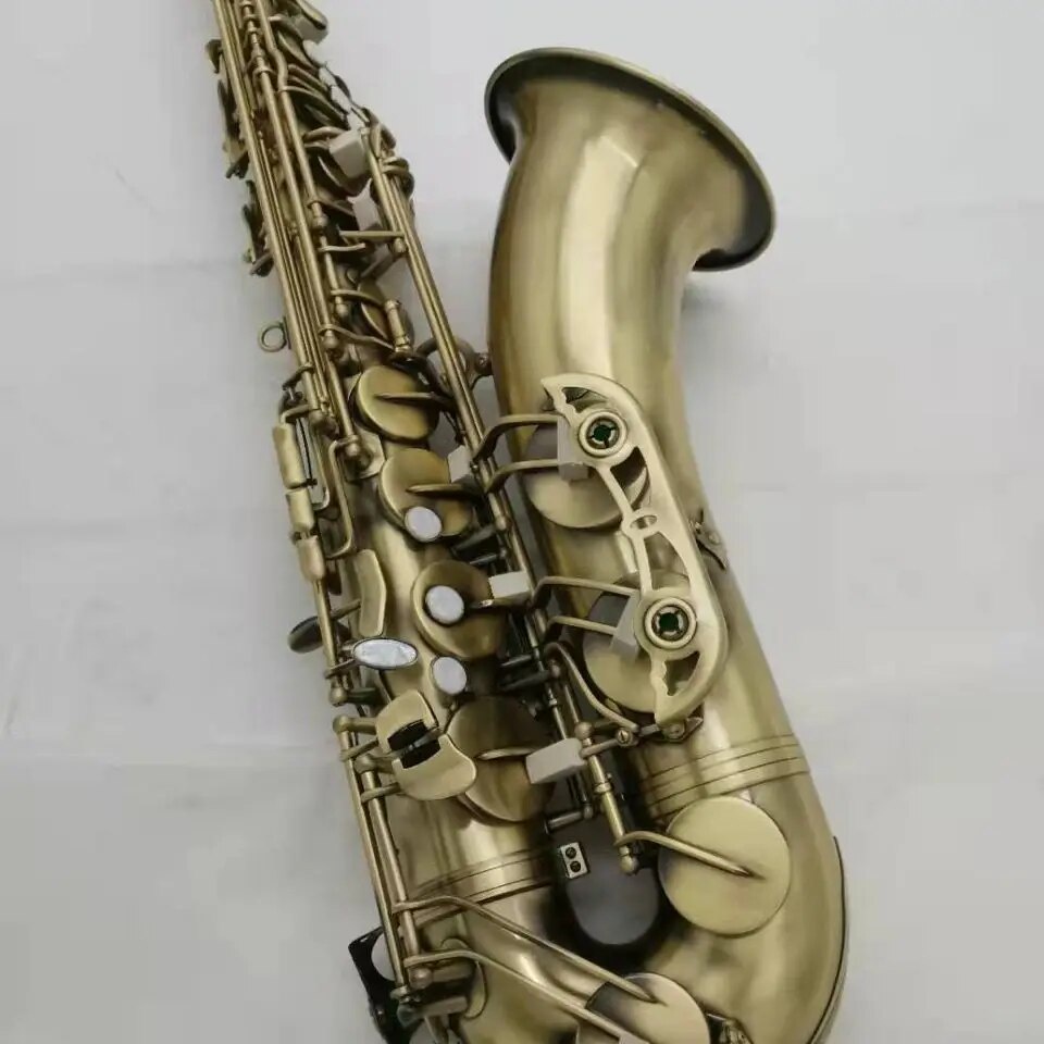 ⚔YTS82z Original 1 1 key Antique Copper tenor saxophone engraving