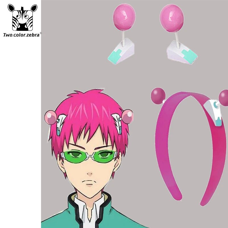 29d The Disastrous Life Of Saiki Kusuo Academy Cosplay Hair Band Hairpin Girly Pink Cute Wear