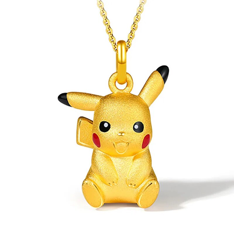 50P Pokemon Cartoon Pikachu Eevee Ring Kawaii Necklace Anime Gengar ...