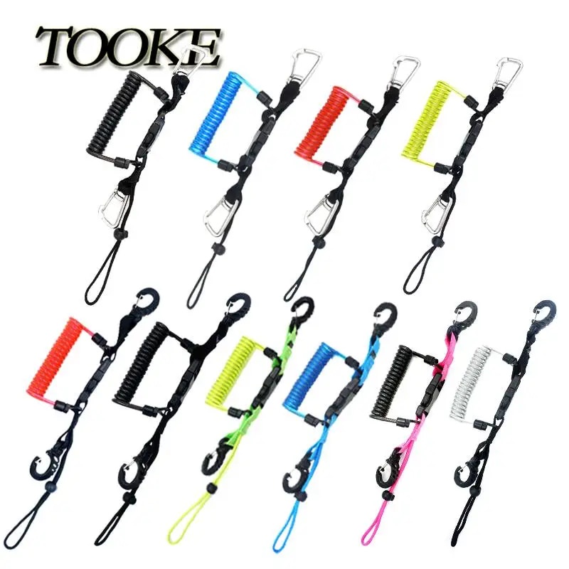 ⊰Scuba Diving Snappy Coil springs Camera Lanyard Spiral With Ring Dive ...