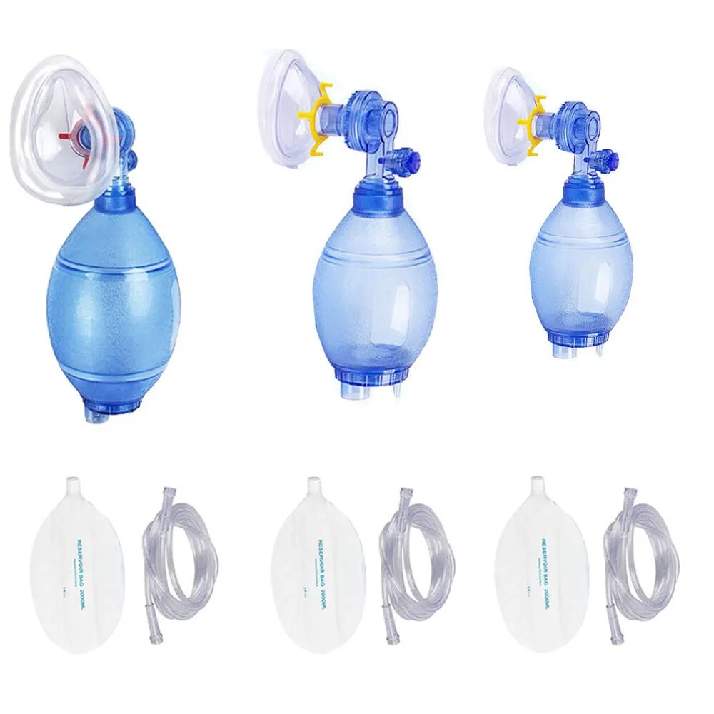 ⋚First Aid Manual PVC Adult/Child/Infant Resuscitation Ambu Bags 2000ml