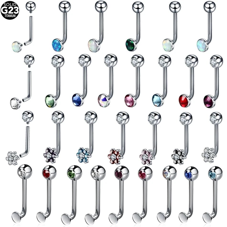 82U 10Pcs/lot G23 Titanium Crystal Christina Vertical Hood Piercing Lip