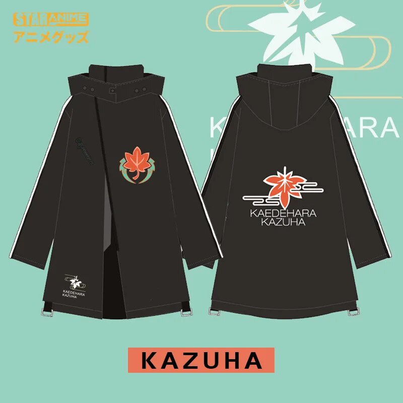 867 Anime Genshin Impact Kaedehara Kazuha Cosplay Fashion Hooded Dust ...