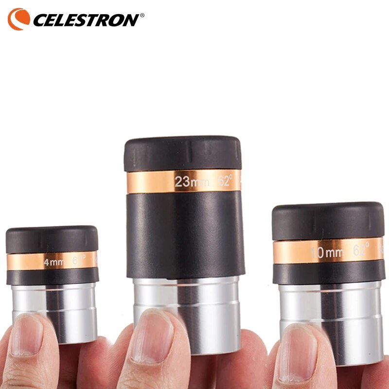 68b CELESTRON 1.25 62 Degrees 4mm/10mm/23mm Eyepiece Lens Aspheric Wide ...