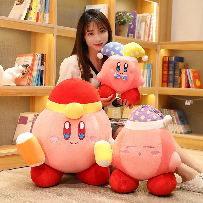 571 Hot Kawaii Clown Hat Kirby Plush Toy Lovely Game Peripheral Image ...