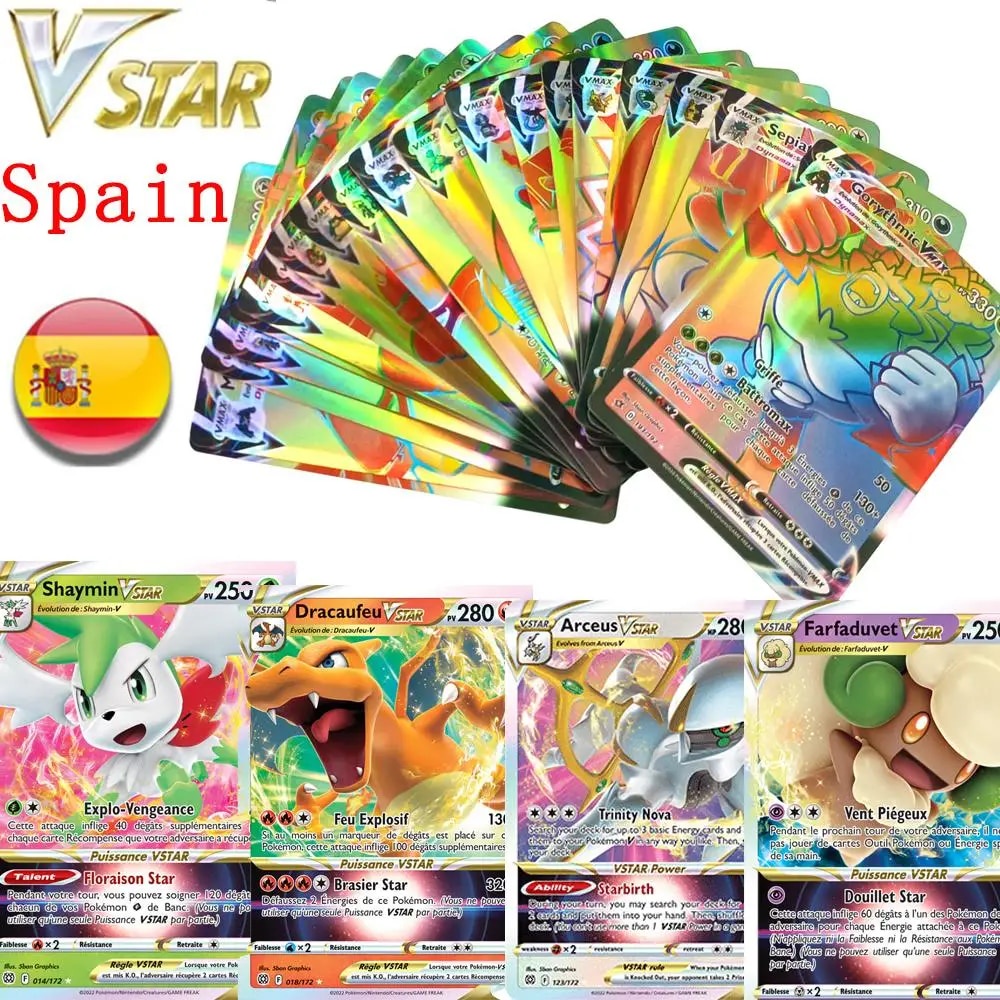 59f 2022 New Spanish and English Pokemon Card Vstar Vmax GX Tag Team EX