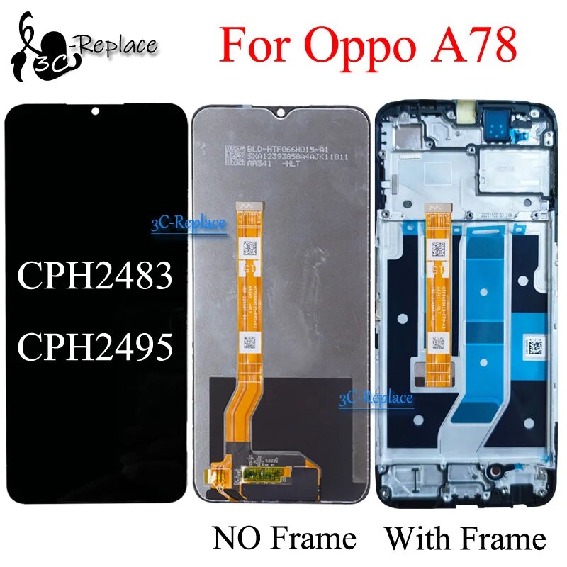 86T Original Black 6.56 Inch For Oppo A78 5G CPH2483 CPH2495 LCD ...