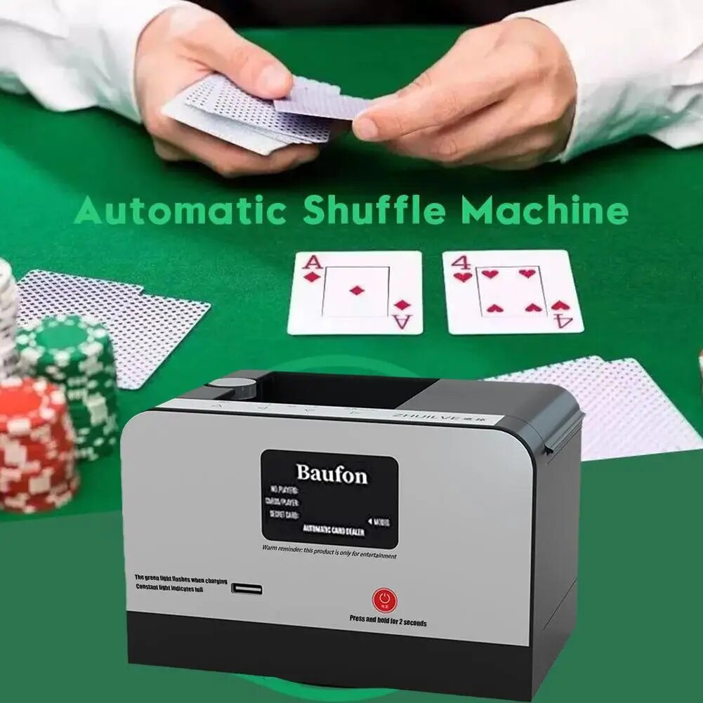 ☻Automatic Card Dealer Rechargeable Playing Card Dealing Machine Home