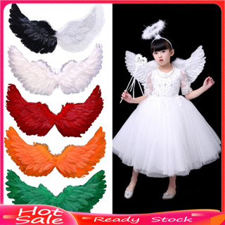 Adult Angel Wing in White with Elastic Straps 