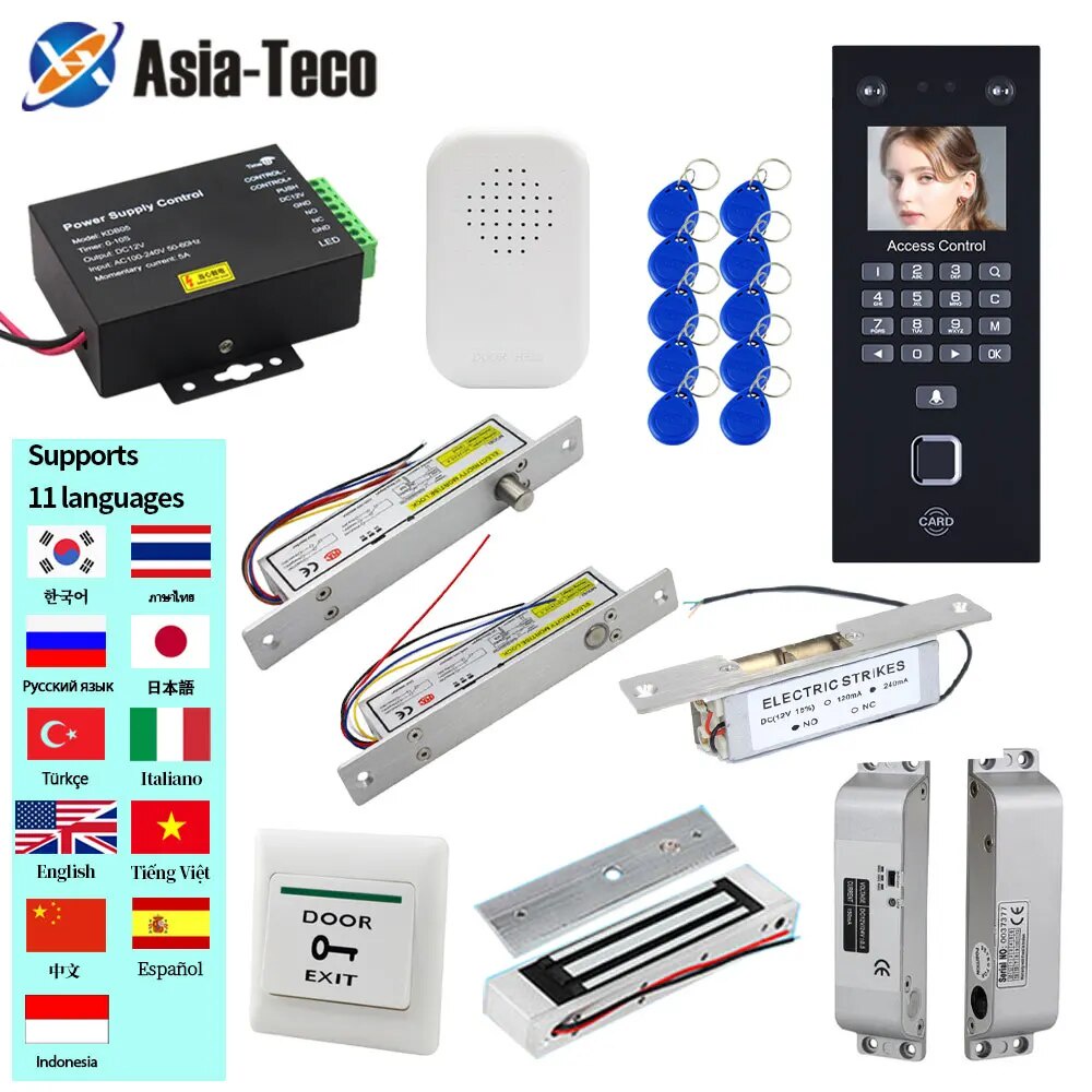 ☆TCP/IP Biometric Face Attendance System Kits Fingerprint Reader Time Clock  Employee Access Cont 웃ⓞ