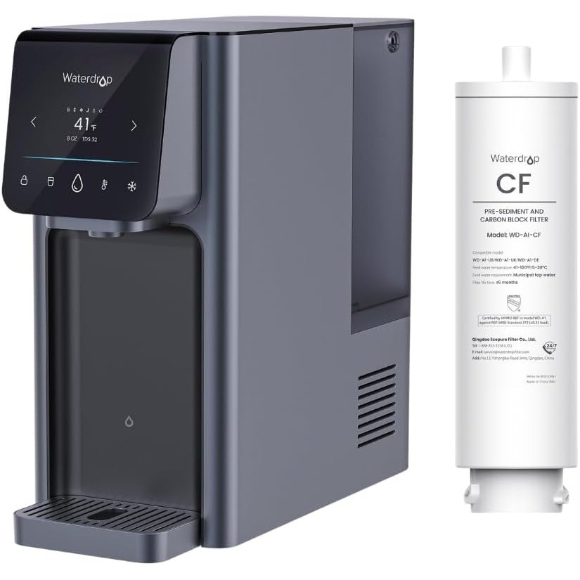 Countertop Reverse Osmosis System hot and cold water Dispenser