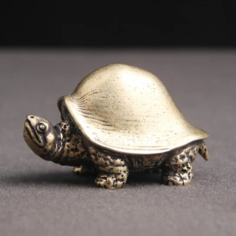 ️Antique Brass Longevity Tortoise Miniatures Figurines Living Room ...