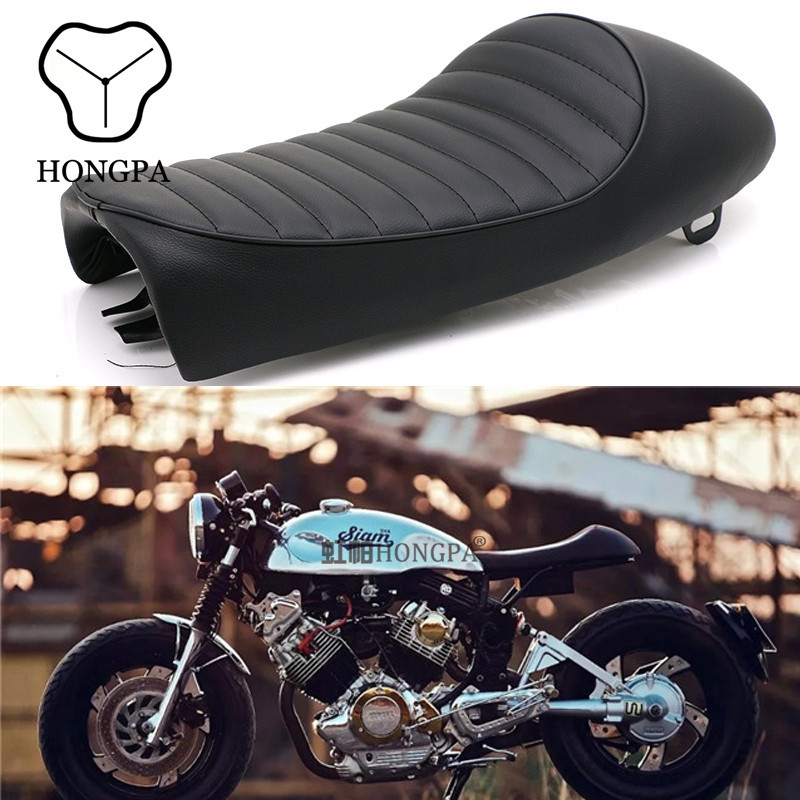 Universal Cafe Racer Motorcycle Models Seat Cover Pu Leather Vintage ...