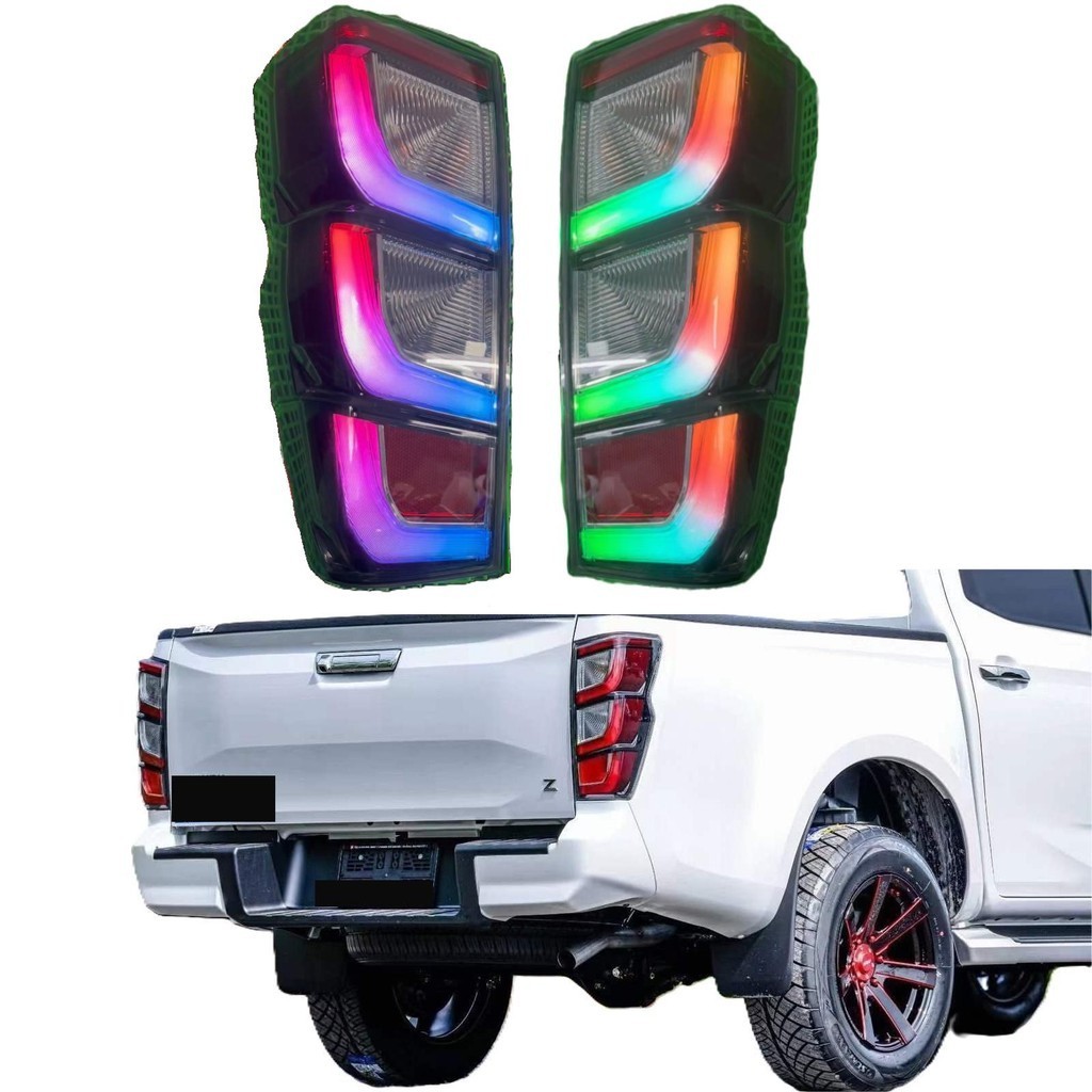 LED Rear Lamp RGB Waterfall Light Colorful DRL Daytime Running light ...
