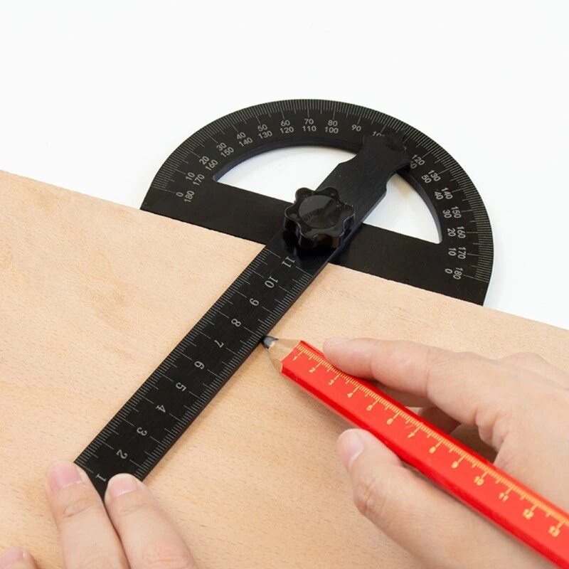 Adjustable Ruler 0-180 Degree Angular-Gauge Fit for Woodworking ...