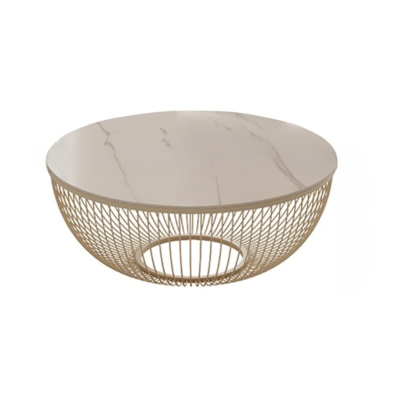 ⊹Glass Replacement Coffee Table Round Minimalist Transparent Library