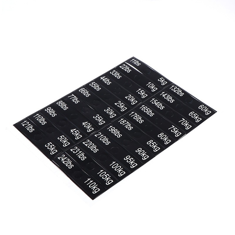 1sheet Gym Weight Sticker Labels for Gym Equipment Accessories Power ...