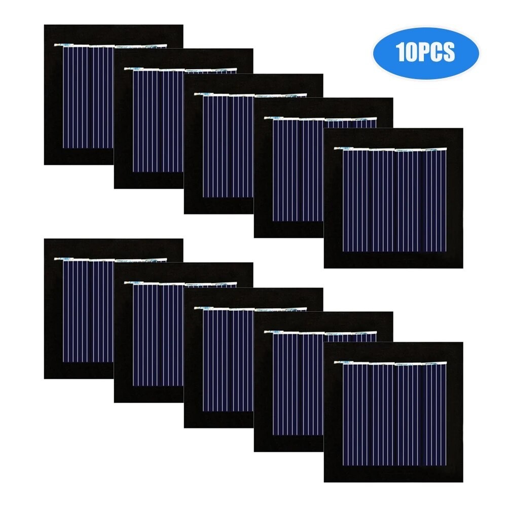 10pcs 2V 0.2W 100mA Solar Panel DIY Charge Module Mini Polycrystalline ...