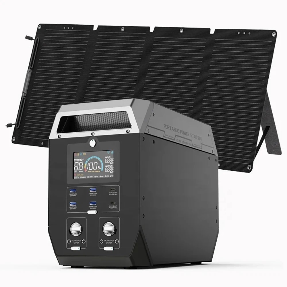 2000Wh Solar Generator With 800W Solar Panel New A+ Lifepo4 Cell 5000 ...