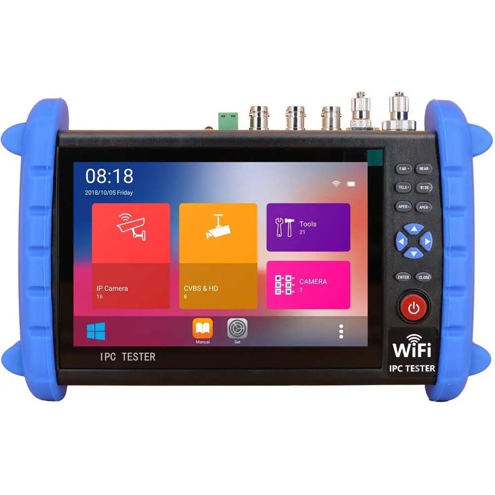7 Inch HD CCTV Tester Monitor 8MP AHD CVI TVI CVBS IP 4K HD In TDR ...