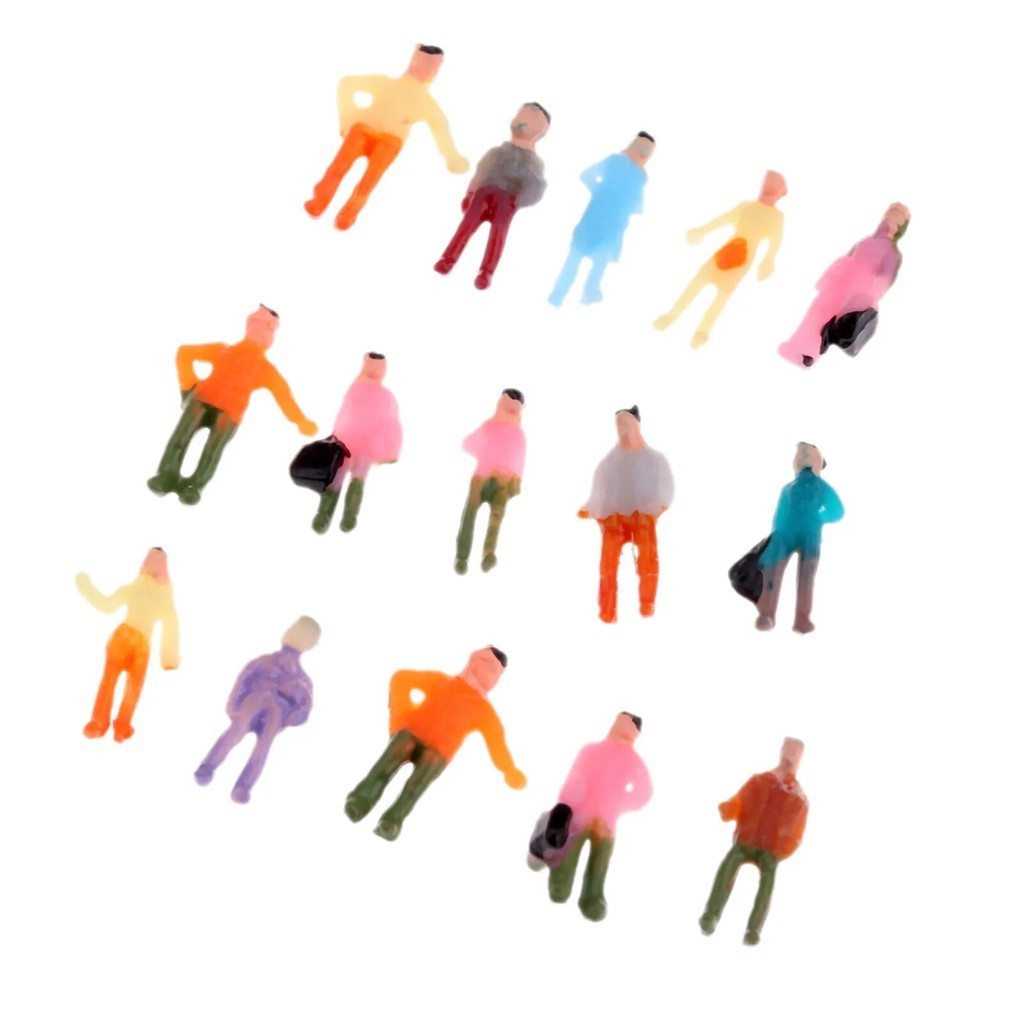 200pcs Scale 1:300 Model People H-7mm Painted Figure Mini Humans ...