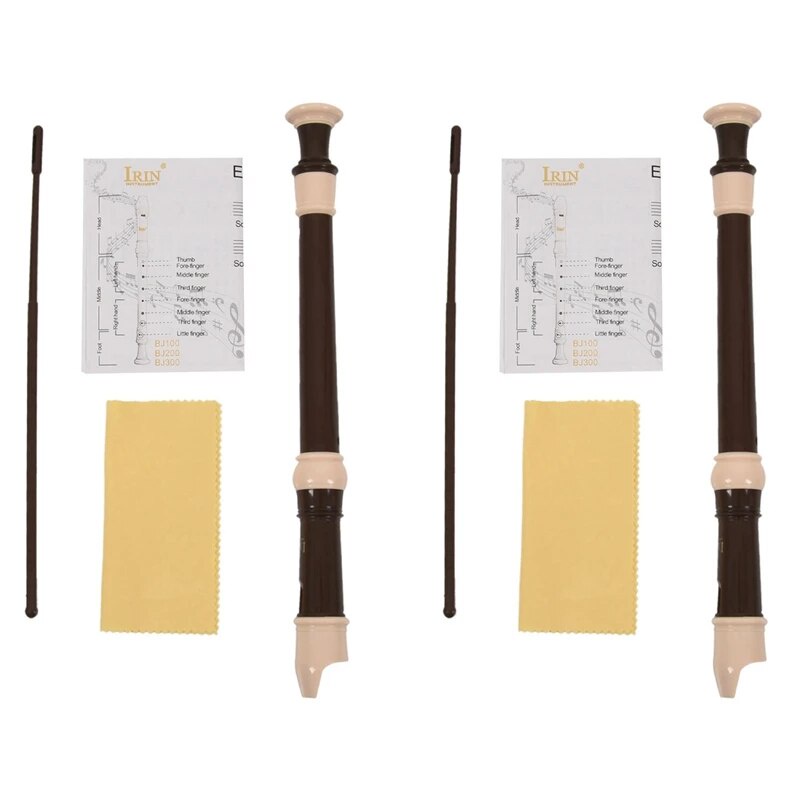 2X Irin Abs Recorder Soprano Clarinet Long Flute Baroque Recorder ...