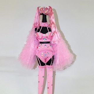 Pink Jazz Dance Costume Party Festival Carnival Rave Outfit Drag