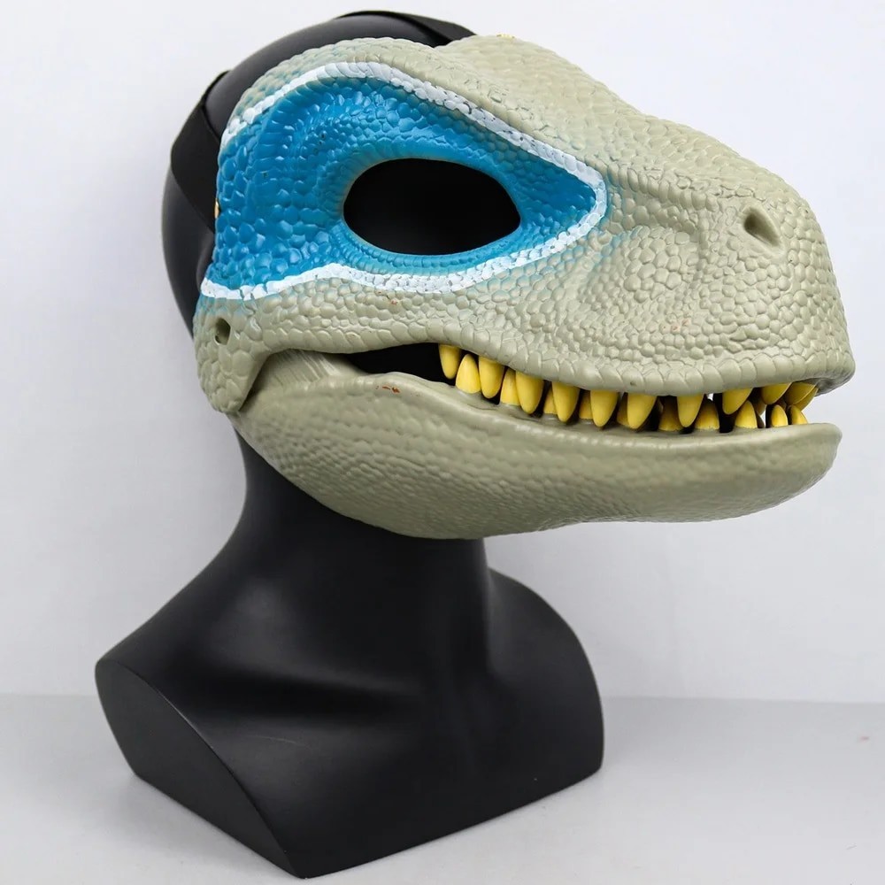 3D Dinosaur Mask Lifelike Raptor Dino Moving Jaw Dinosaur Mask Animal ...