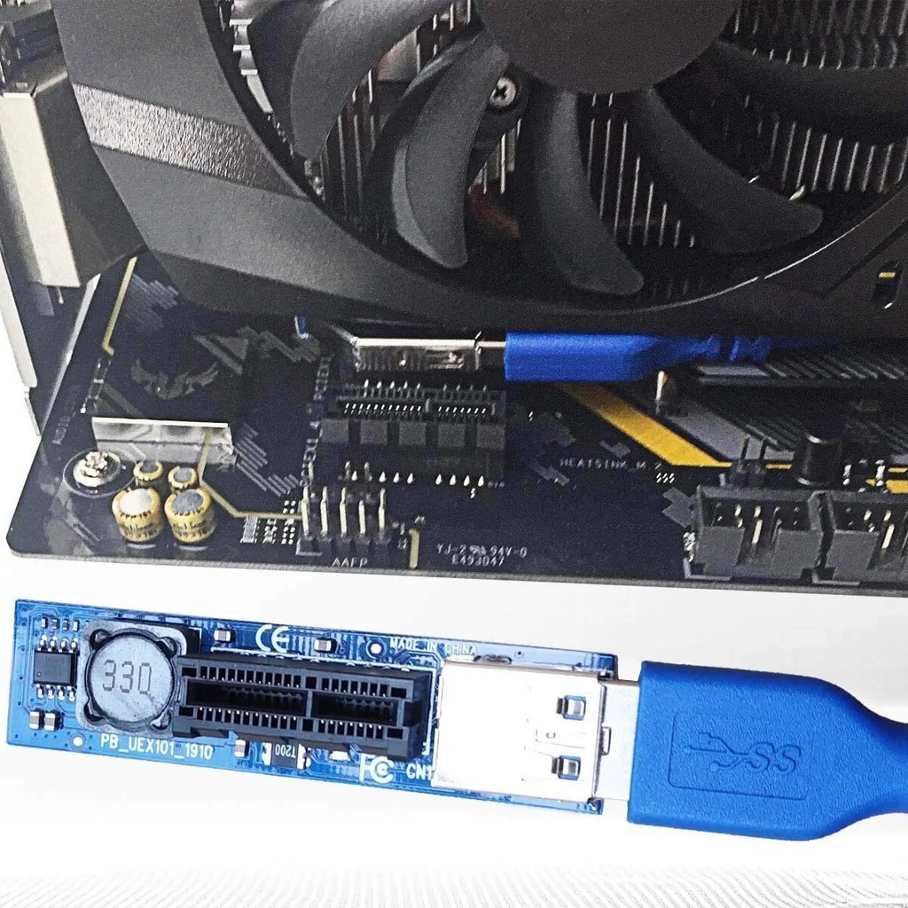 PCI-E Riser PCIE PCI-Express X1 to X4 Riser PCI E Riser Card Extend ...