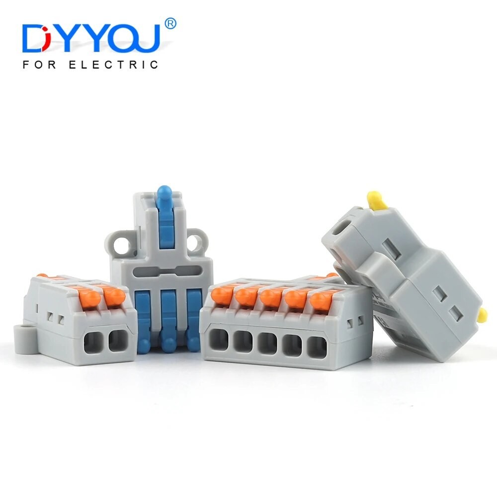 10PCS Universal Compact Lever Wiring Terminals Block Plug-in Electric ...