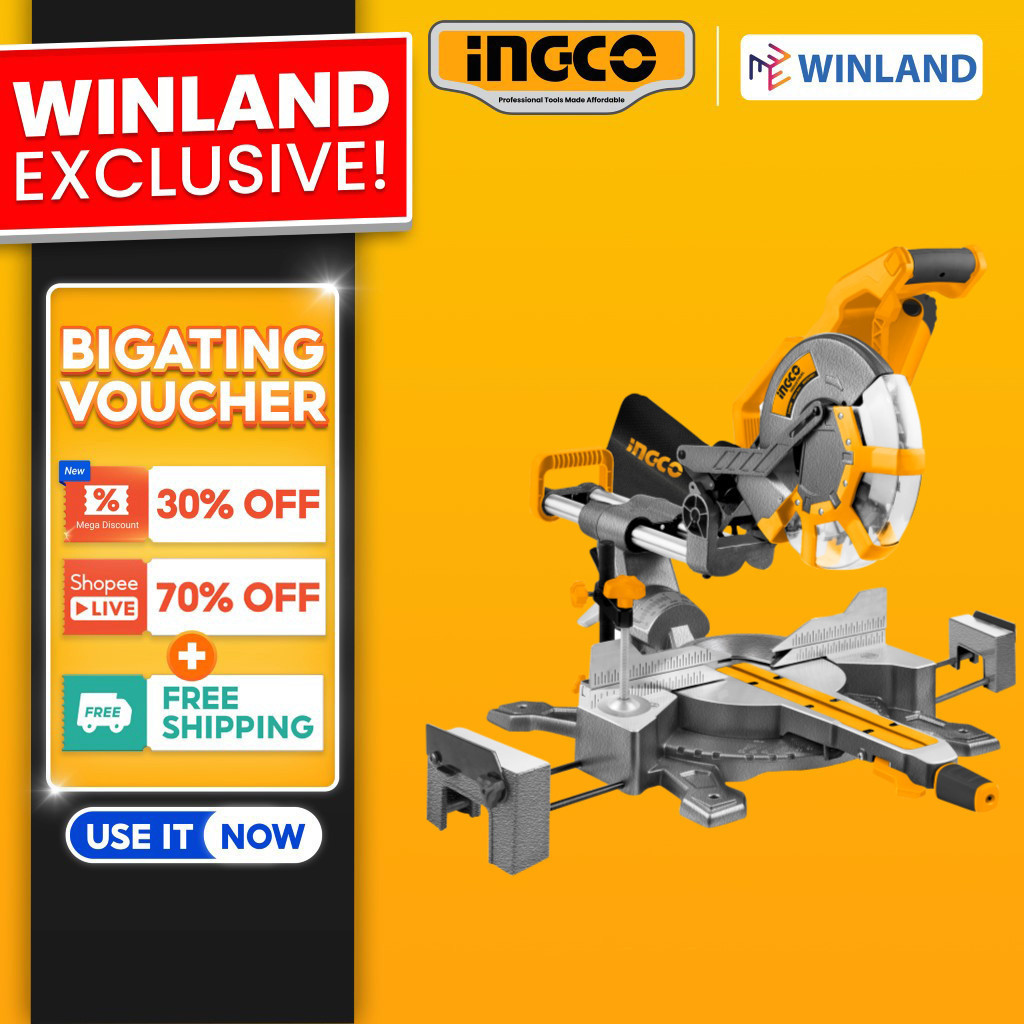 Ingco by Winland Industrial Electric Mitre Saw 2400W 12" Aluminum