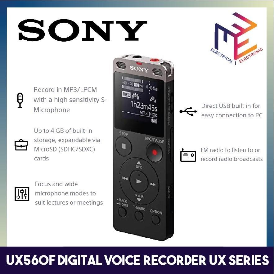 [7558]SONY Digital Voice Recorder ICDUX560F 4GB with FM recording