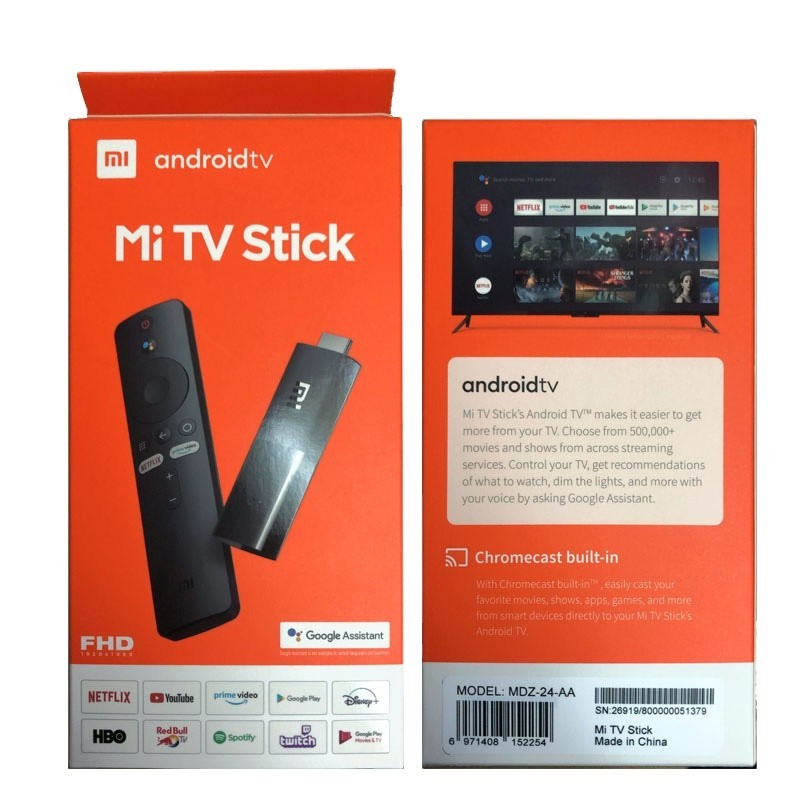 Mi TV Stick 2K – Android TV 9.0, DTS-HD, 2GB RAM, 8GB, Telecomando Con Controllo Vocale E Chromecast