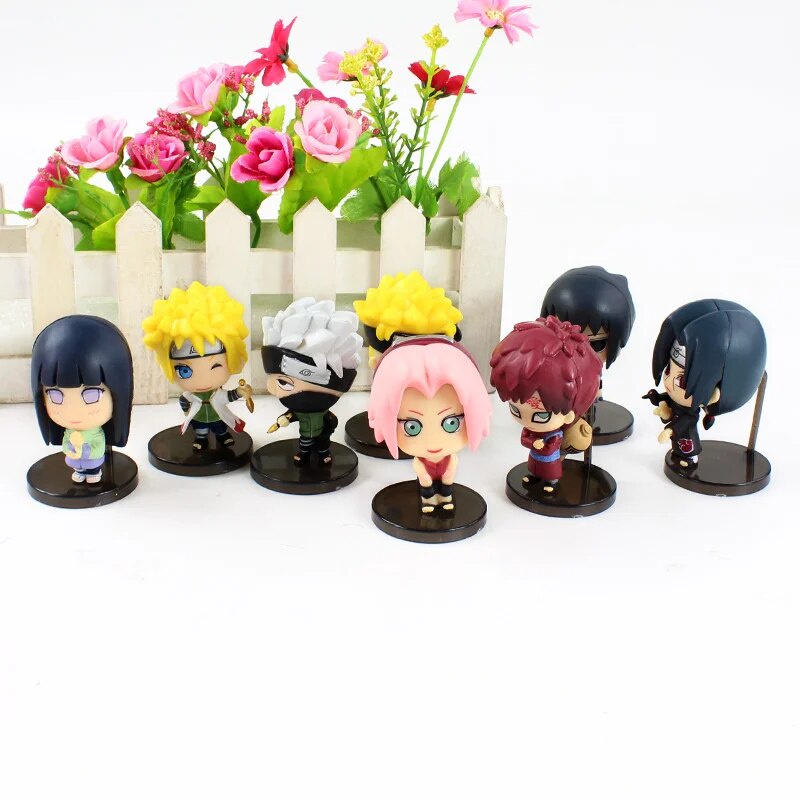 52j 6.5cm 8pcs/lot Anime Uzumaki Naruto Hyuuga Hinata Sasuke Hatake ...