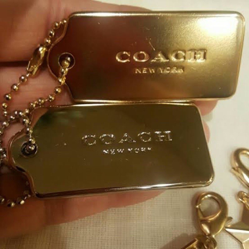 AUTHENTIC Coach Gold Hangtag Charm Keychain 100 ORIGINAL Shopee Philippines