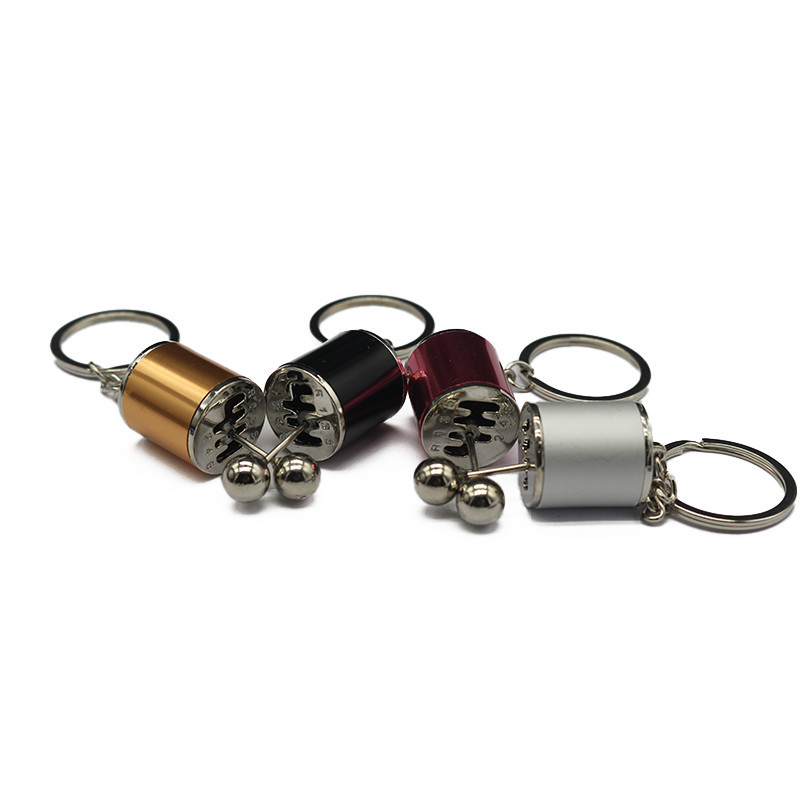 Car Gear Box Keychain chain key Manual Transmission Gear Lever Key