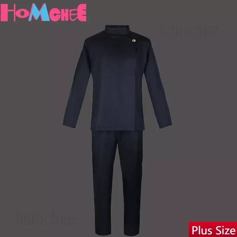 Anime Gojo Satoru Cosplay Costume Dark Blue High School Uniform Role ...