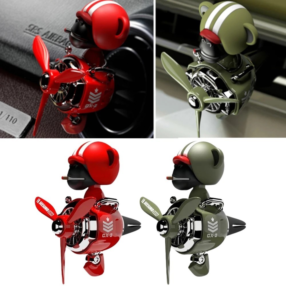 Shaking Head Air Freshener Helicopter Car Air Vent Fragrance Skull Doll ...